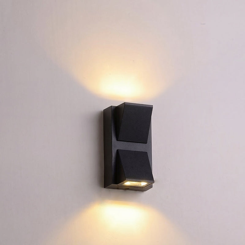 GLOAMING Geometric LED Outdoor Wall Light, Aluminium, 6W, Waterproof IP65