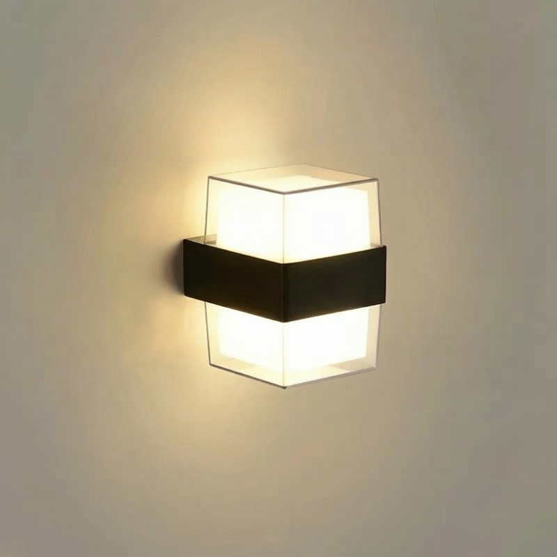 GLOAMING Dual-Head LED Outdoor Wall Light, Warm White, Waterproof