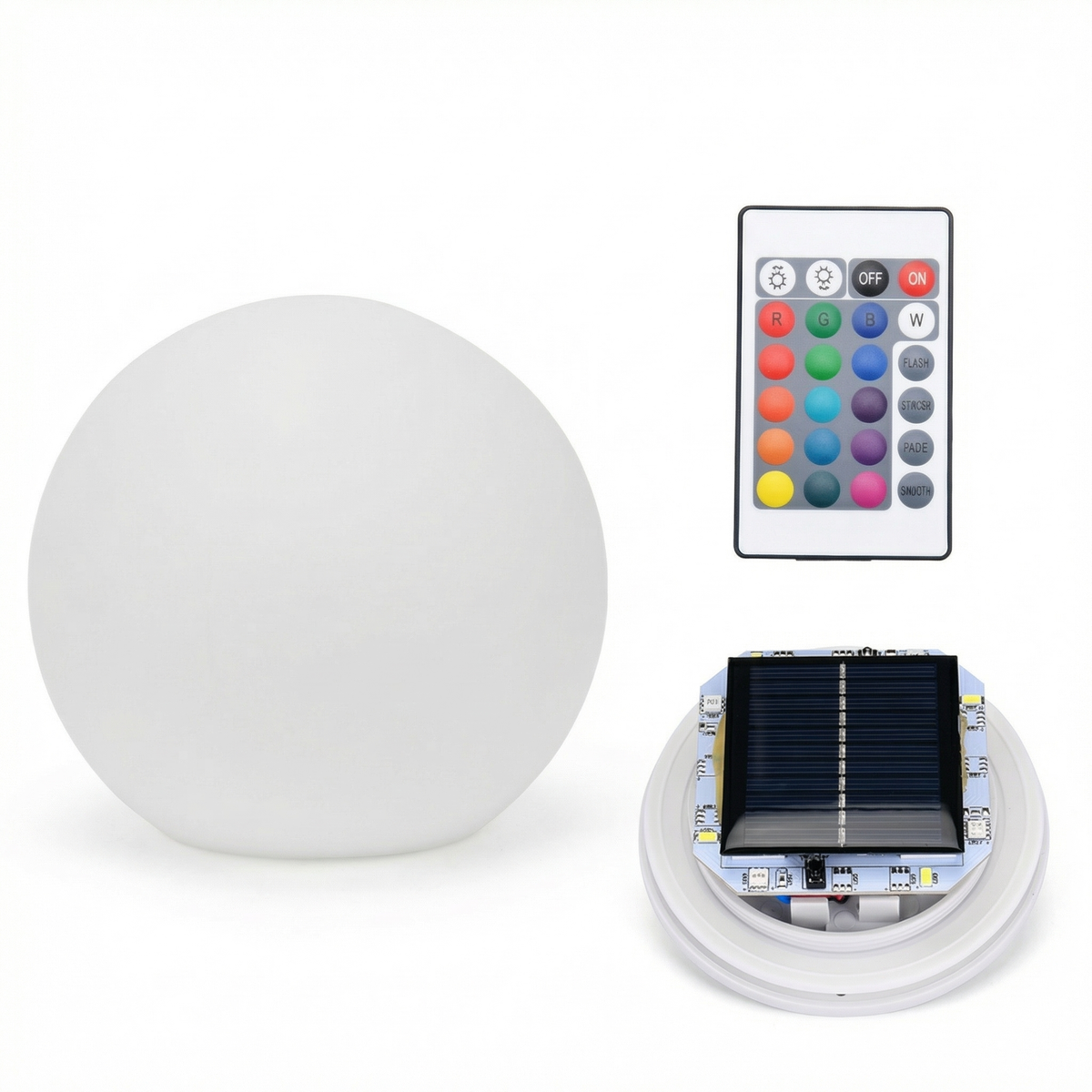 GLOAMING Solar LED Spherical Garden Light, Colour-Changing, 20cm, PE