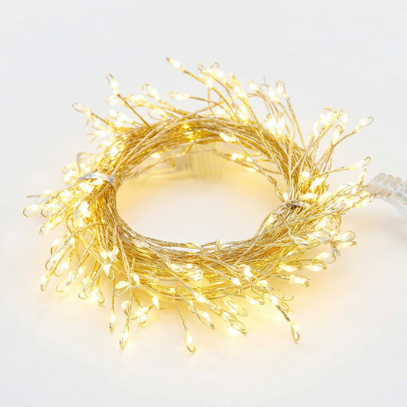 GLOAMING LED Firework String Lights, Remote Control, Battery-Powered, Waterproof