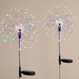 Solar Firework Garden Stake Lights in Warm White or Multicolour