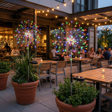 Solar Firework Garden Stake Lights in Warm White or Multicolour