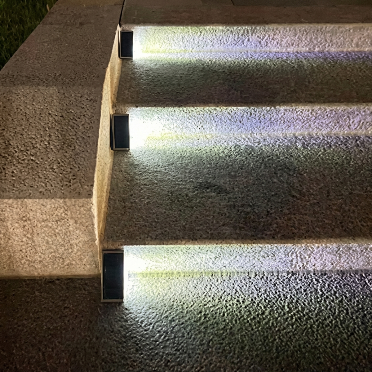 Solar LED Step Light, Triangular, Warm White