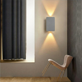 Brushed Aluminium Up and Down Wall Light for Indoor Spaces