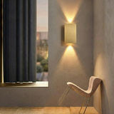 Brushed Aluminium Up and Down Wall Light for Indoor Spaces
