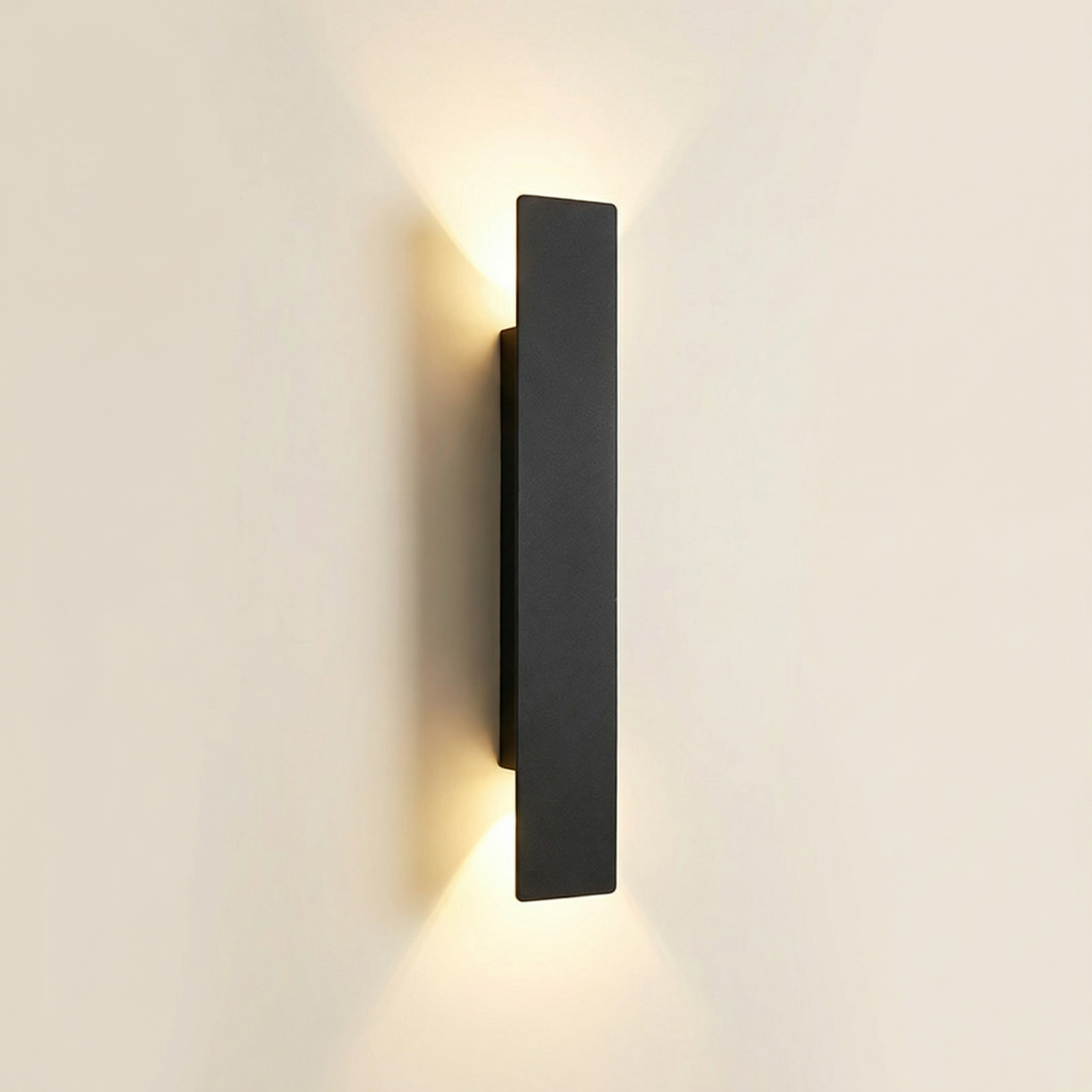 LED Up and Down Outdoor Wall Light, 18W, Black