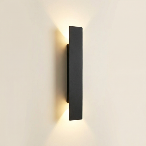 GLOAMING 18W LED Up & Down Wall Light, Black, Water-Resistant