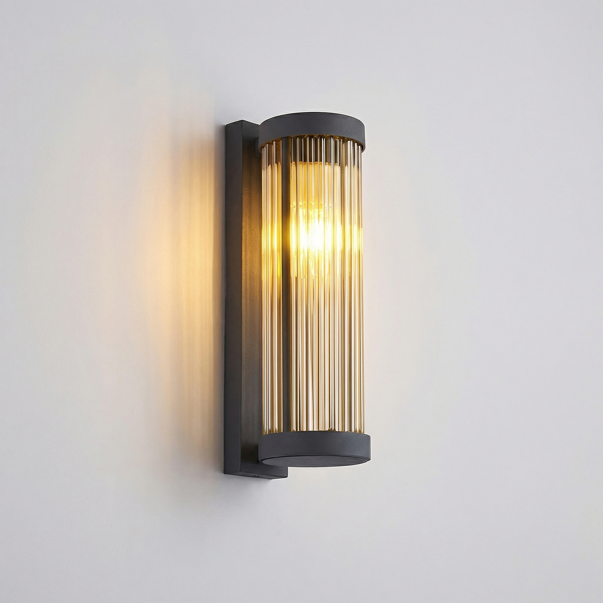 GLOAMING Vintage Wall Lantern, Stainless Steel & Glass, E27 6W, Waterproof IP54