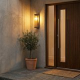 GLOAMING Vintage Wall Lantern, Stainless Steel & Glass, E27 6W, Waterproof IP54