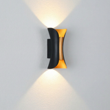 GLOAMING LED Up & Down Wall Light, Aluminium, Waterproof, Black Gold/Platinum