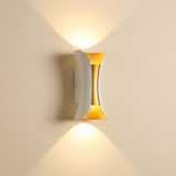 GLOAMING LED Up & Down Wall Light, Aluminium, Waterproof, Black Gold/Platinum