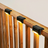 GLOAMING Solar Dusk-to-Dawn Deck & Stair Lights, Warm/White LED, 6-12hr Runtime