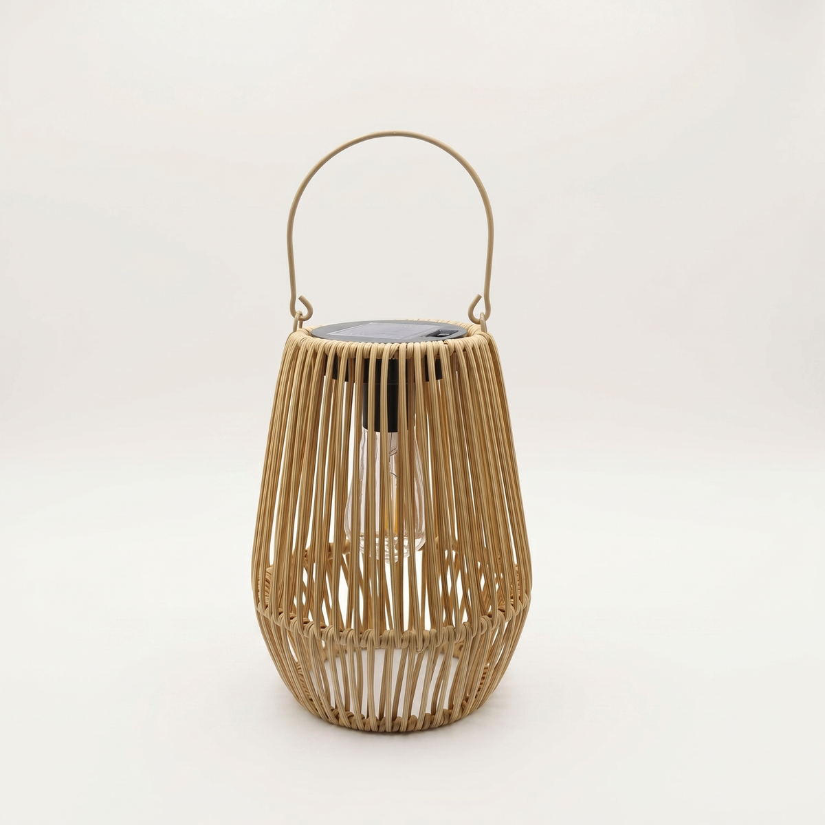 Solar Rattan Lantern for Hanging Outdoor Displays