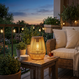 Solar Rattan Lantern for Hanging Outdoor Displays