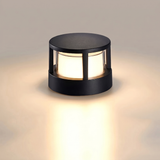 GLOAMING 12W LED Outdoor Wall Light, Black Aluminium, Cylindrical, Waterproof IP65