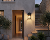 Vintage Outdoor Wall Lantern with Clear Glass Panels