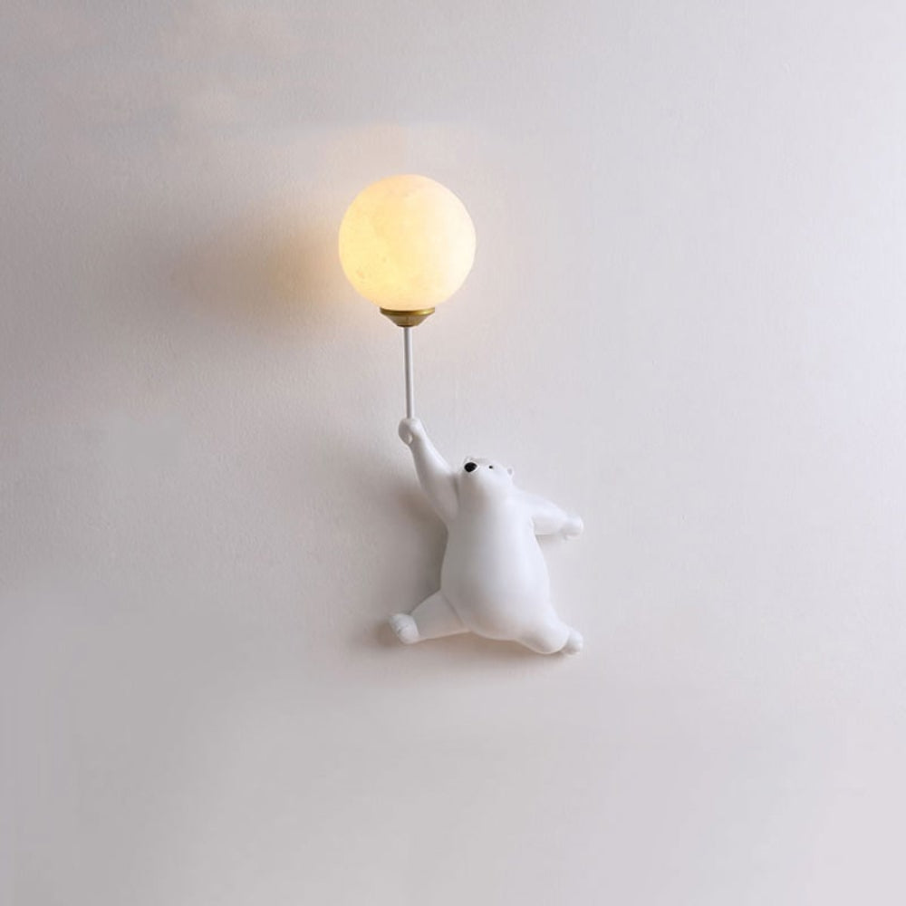 Bear-Shaped LED Wall Lamp for Children’s Bedroom – Gloaming