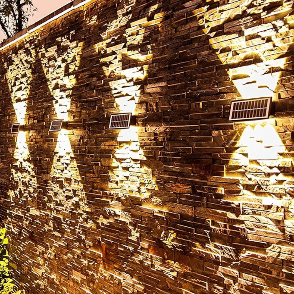 Solar Wall Lights for Garden and Fence – Warm or White LED