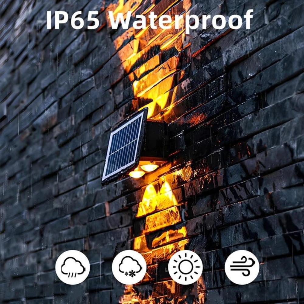 Solar Wall Lights for Garden and Fence – Warm or White LED