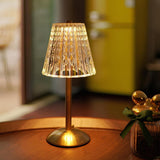 Cordless Crystal Table Lamp – Rechargeable Touch-Dimmable LED