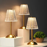 Cordless Crystal Table Lamp – Rechargeable Touch-Dimmable LED