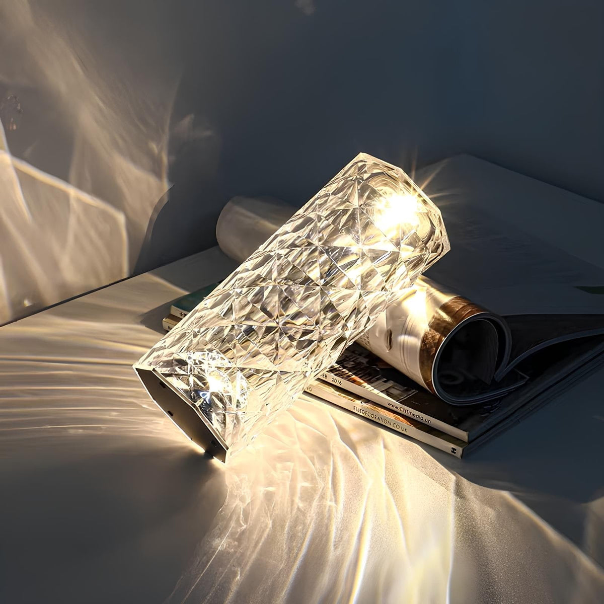 Colour-Changing Crystal Table Lamp with Remote Control