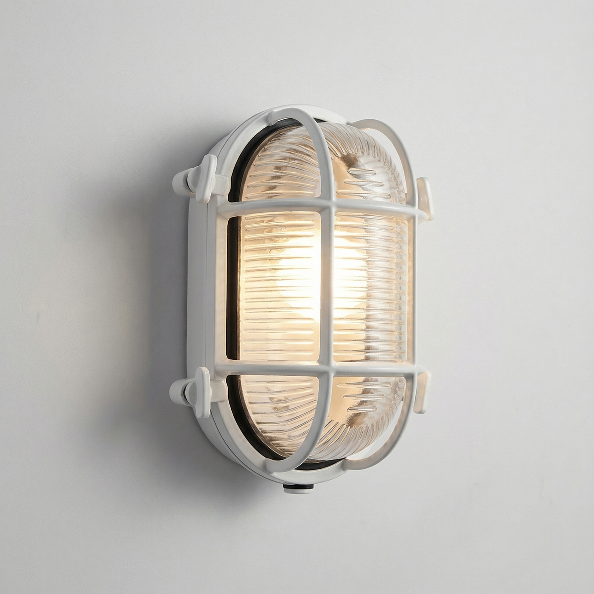 Industrial Outdoor Wall Lantern in Black Cast Aluminium