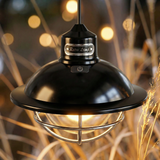 GLOAMING Rechargeable LED Camping Lantern, Black Metal, USB-C, Dimmable Warm & White