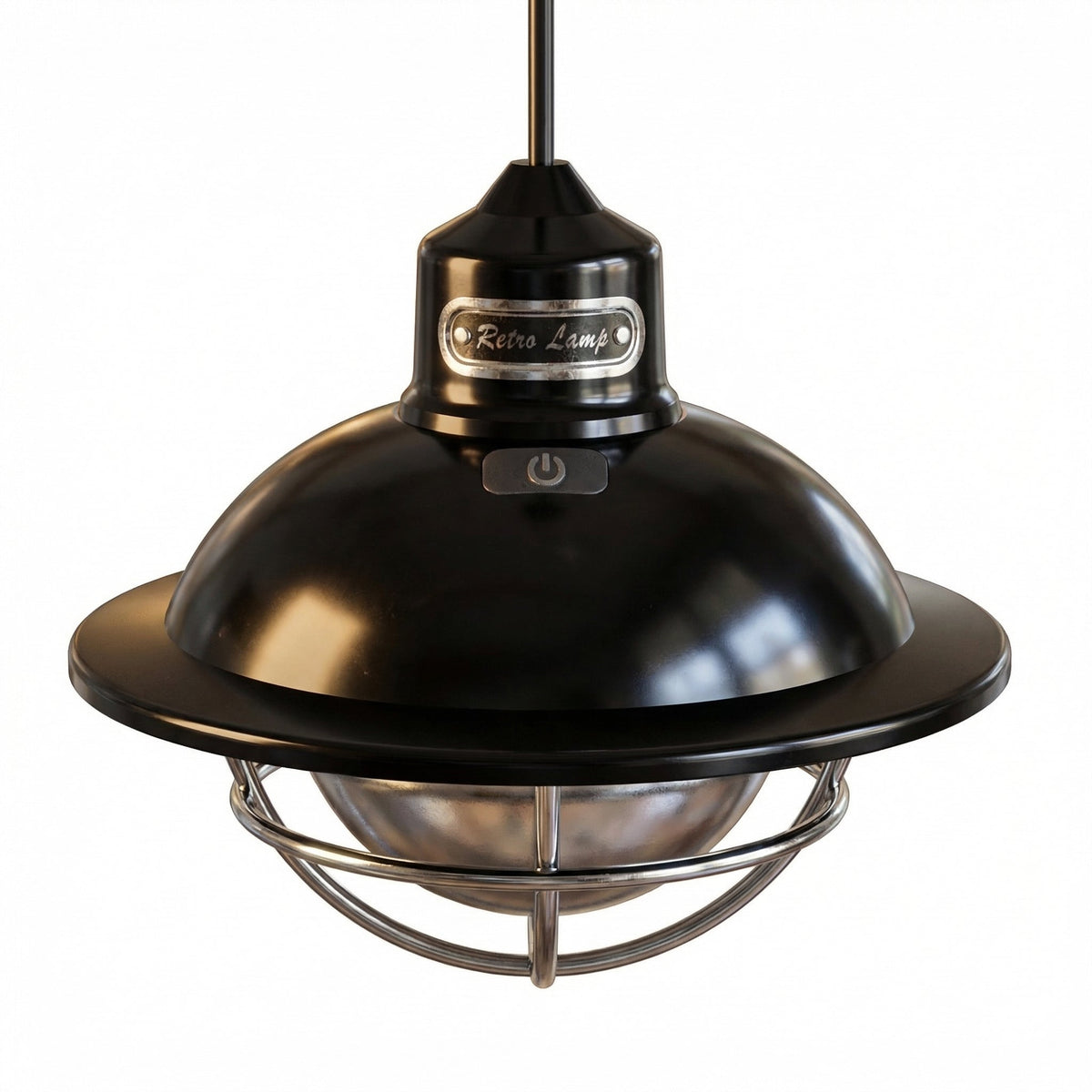 GLOAMING Rechargeable LED Camping Lantern, Black Metal, USB-C, Dimmable Warm & White