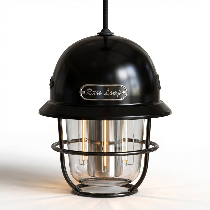 Vintage Rechargeable Camping Lantern with Dimmable LED